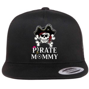 Pirate Mommy Funny Pirate Mom Flat Bill Trucker Hat