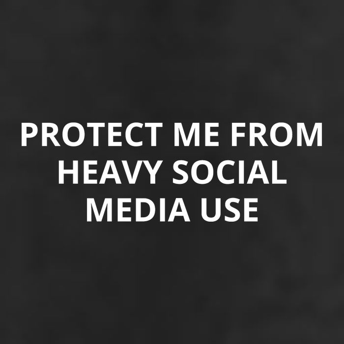 Protect Me From Heavy Social Media Use Garment-Dyed Fleece Hoodie