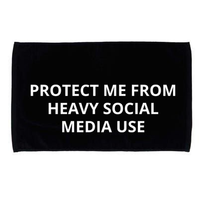 Protect Me From Heavy Social Media Use Microfiber Hand Towel