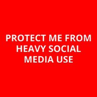 Protect Me From Heavy Social Media Use 16 in Basic Backpack