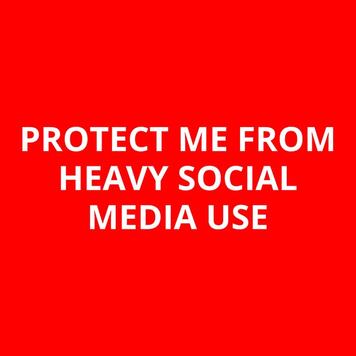 Protect Me From Heavy Social Media Use 16 in Basic Backpack