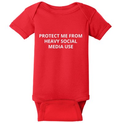 Protect Me From Heavy Social Media Use Baby Bodysuit