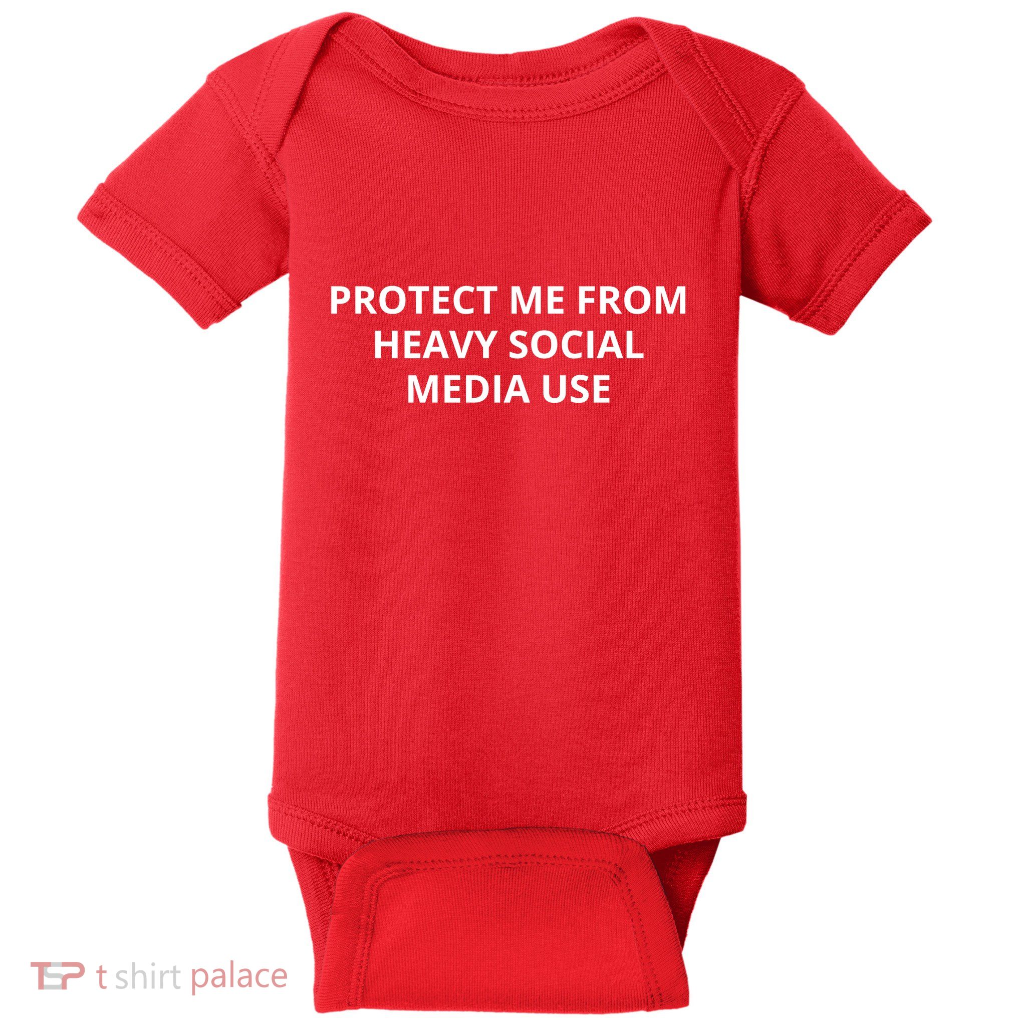 Protect Me From Heavy Social Media Use Baby Bodysuit