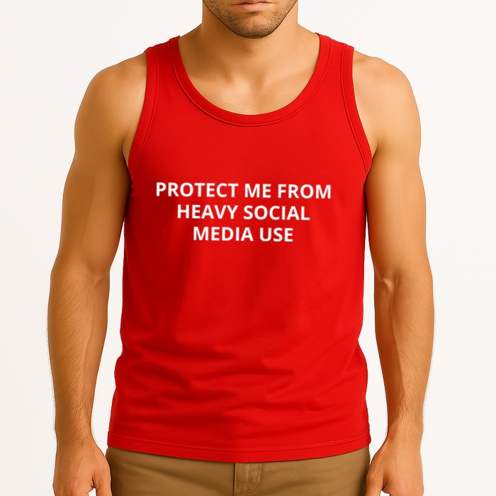 Protect Me From Heavy Social Media Use Tank Top