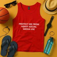 Protect Me From Heavy Social Media Use Tank Top