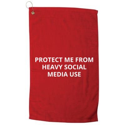 Protect Me From Heavy Social Media Use Golf Towel