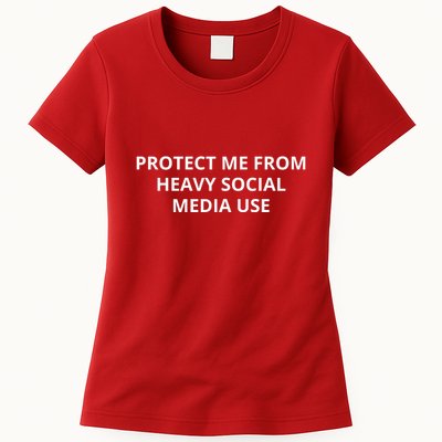 Protect Me From Heavy Social Media Use Womens T-Shirt
