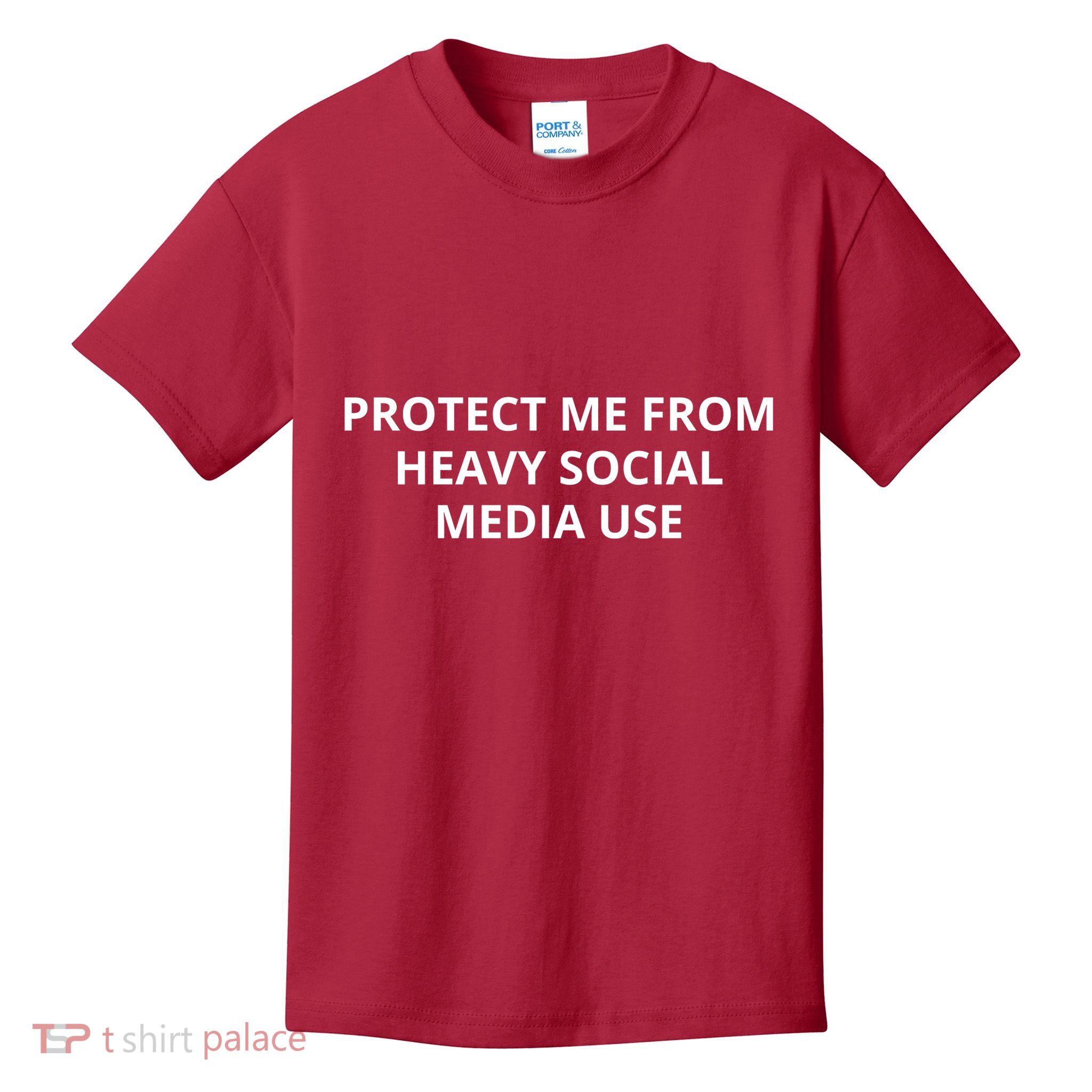 Protect Me From Heavy Social Media Use Kids T-Shirt
