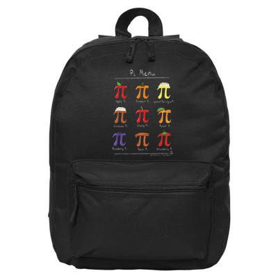 Pi Menu Funny Math Teacher Gift 16 in Basic Backpack