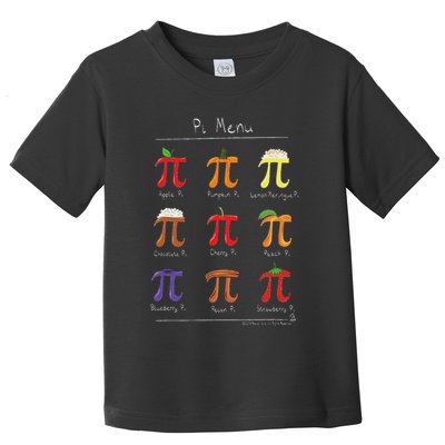 Pi Menu Funny Math Teacher Gift Toddler T-Shirt