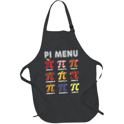 Pi Menu: Funny 3.14 Math Pies & Symbols for Students' Fun! Full-Length Apron With Pockets
