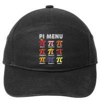 Pi Menu: Funny 3.14 Math Pies & Symbols for Students' Fun! 7-Panel Snapback Hat