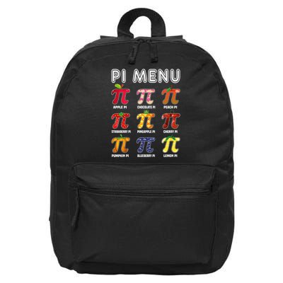 Pi Menu: Funny 3.14 Math Pies & Symbols for Students' Fun! 16 in Basic Backpack