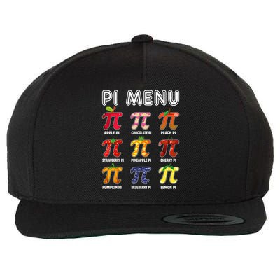 Pi Menu: Funny 3.14 Math Pies & Symbols for Students' Fun! Wool Snapback Cap
