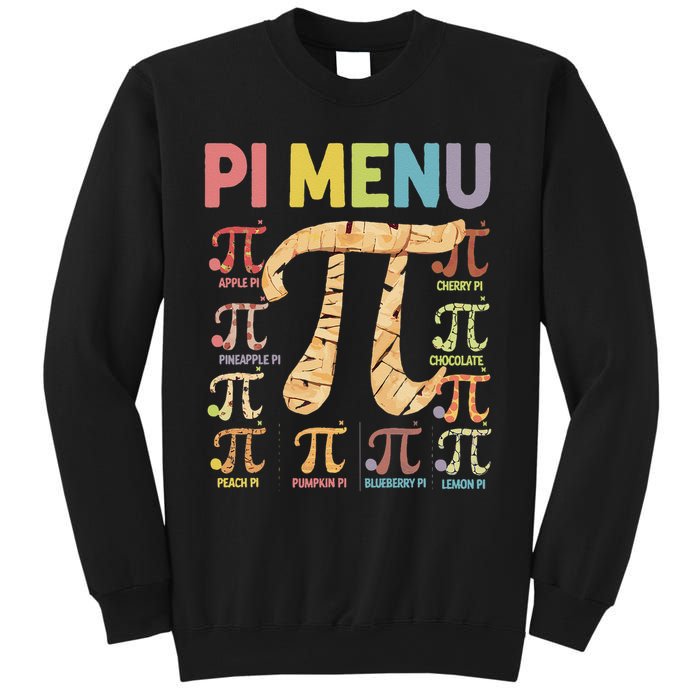 Pie Menu Funny Pi Day Pi 3 Sweatshirt