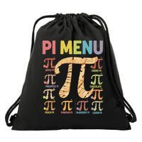 Pie Menu Funny Pi Day Pi 3 Drawstring Bag