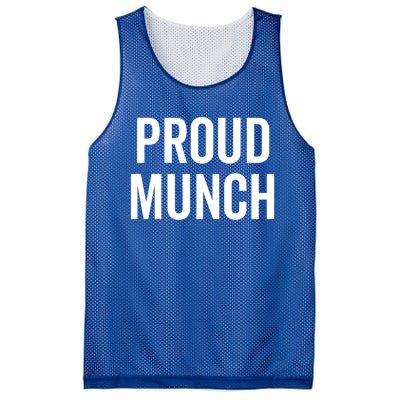 Proud Munch Funny Text Phrase Saying Slogan Gift Mesh Reversible Basketball Jersey Tank