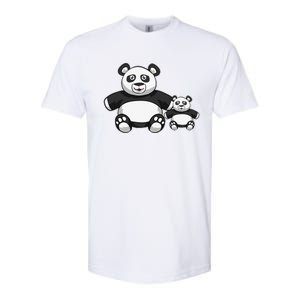 Panda Mother Father And Child Fathers Day Panda Bear Lovers Softstyle CVC T-Shirt