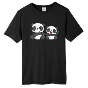 Panda Mother Father And Child Panda Bear Lovers Fathers Day Tall Fusion ChromaSoft Performance T-Shirt