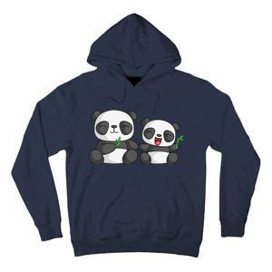 Panda Mother Father And Child Panda Bear Lovers Fathers Day Tall Hoodie