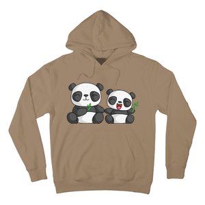 Panda Mother Father And Child Panda Bear Lovers Fathers Day Hoodie