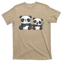 Panda Mother Father And Child Panda Bear Lovers Fathers Day T-Shirt