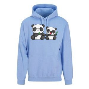 Panda Mother Father And Child Panda Bear Lovers Fathers Day Unisex Surf Hoodie