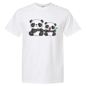 Panda Mother Father And Child Panda Bear Lovers Fathers Day Garment-Dyed Heavyweight T-Shirt