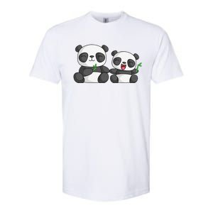 Panda Mother Father And Child Panda Bear Lovers Fathers Day Softstyle CVC T-Shirt