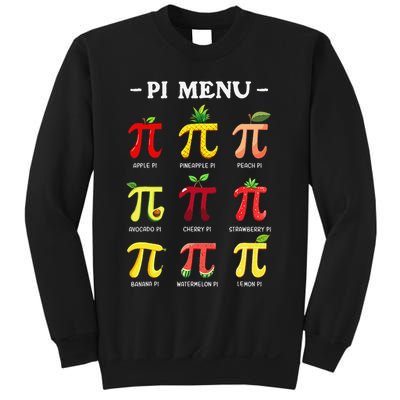 Pie Menu Funny Pi Day Pi 3 Sweatshirt