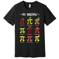 Pie Menu Funny Pi Day Pi 3 Premium T-Shirt