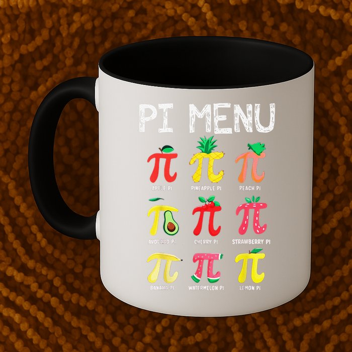 Pie Menu Funny Pi Day Pi 3 Coffee Mug