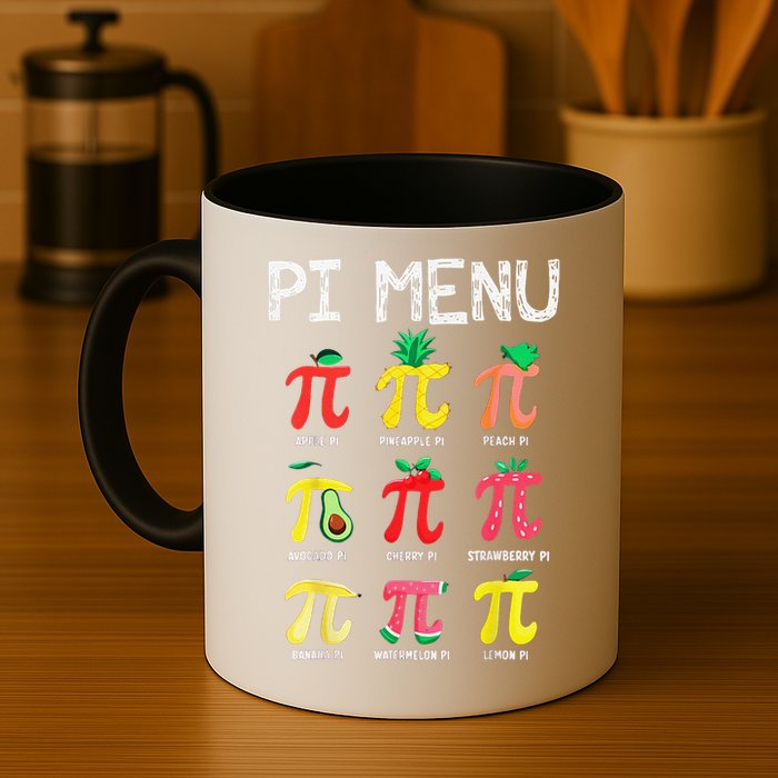 Pie Menu Funny Pi Day Pi 3 Coffee Mug