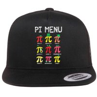 Pie Menu Funny Pi Day Pi 3 Flat Bill Trucker Hat