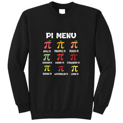 Pie Menu Funny Pi Day Pi 314 Math Teacher Sweatshirt