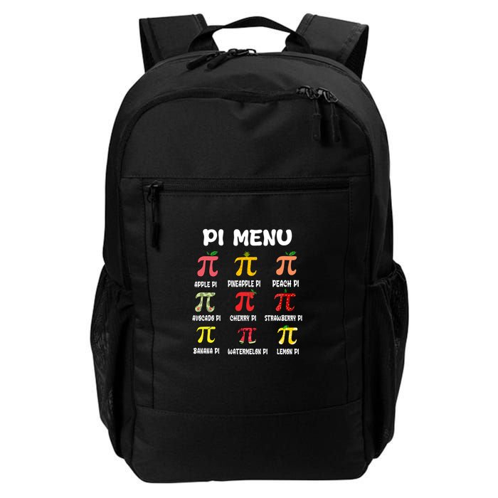 Pie Menu Funny Pi Day Pi 314 Math Teacher Daily Commute Backpack