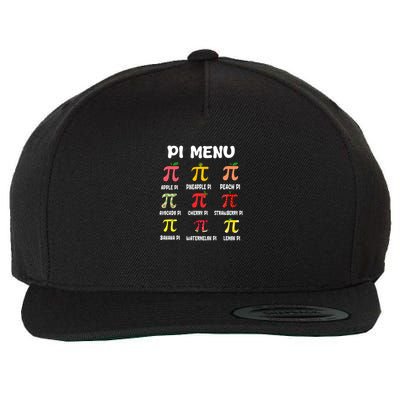 Pie Menu Funny Pi Day Pi 314 Math Teacher Wool Snapback Cap