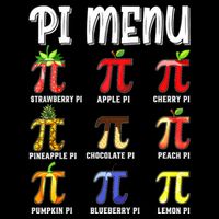 Pi Menu Funny Pi 3.14 Math Teacher Pie Menu Mathematics Full-Length Apron With Pockets