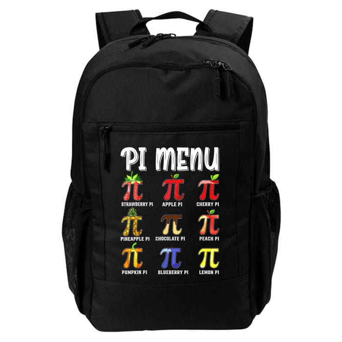 Pi Menu Funny Pi 3.14 Math Teacher Pie Menu Mathematics Daily Commute Backpack