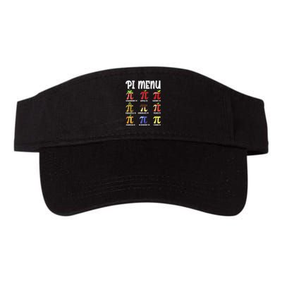 Pi Menu Funny Pi 3.14 Math Teacher Pie Menu Mathematics Valucap Bio-Washed Visor
