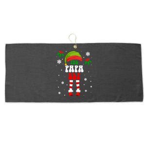 Papa Matching Family Group Christmas Holiday Funny Gift Cute Gift Large Microfiber Waffle Golf Towel