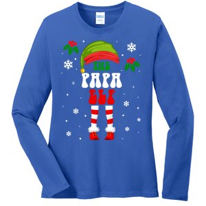 Papa Matching Family Group Christmas Holiday Funny Gift Cute Gift Ladies Long Sleeve Shirt