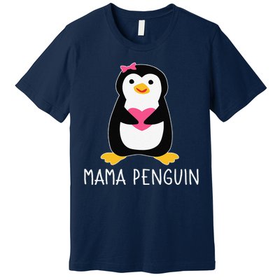 Penguin Mama Flightless Bird Lover Mother's Day Mommy Mom Premium T-Shirt