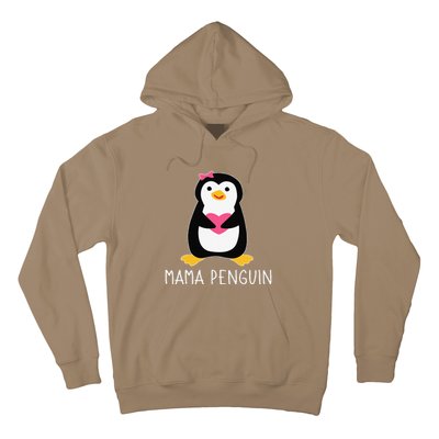 Penguin Mama Flightless Bird Lover Mother's Day Mommy Mom Hoodie