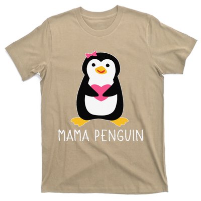 Penguin Mama Flightless Bird Lover Mother's Day Mommy Mom T-Shirt