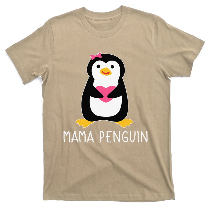 Penguin Mama Flightless Bird Lover Mother's Day Mommy Mom T-Shirt