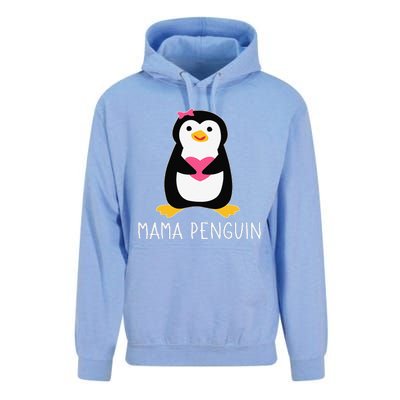 Penguin Mama Flightless Bird Lover Mother's Day Mommy Mom Unisex Surf Hoodie