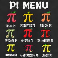 Pie Menu Funny Pi Day Pi 3 Garment-Dyed Heavyweight T-Shirt