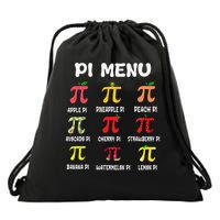 Pie Menu Funny Pi Day Pi 3 Drawstring Bag