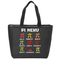 Pie Menu Funny Pi Day Pi 3 Zip Tote Bag